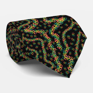 Regenboog Kleur Seurat Stijl Pointillisme Patroon Stropdas