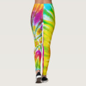 Regenboog kleur spiraal patroon leggings (Achterkant)