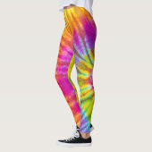 Regenboog kleur spiraal patroon leggings (Links)
