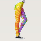 Regenboog kleur spiraal patroon leggings (Rechts)