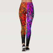 Regenboog Kleur Verf Spat Splatter Mode Leggings (Achterkant)