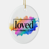 REGENBOOG KLEURDE HET GELIEFDE WOORD KERAMISCH ORNAMENT (Rechts)