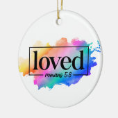 REGENBOOG KLEURDE HET GELIEFDE WOORD KERAMISCH ORNAMENT (Links)