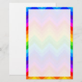 Regenboog Kleuren #2 Groot Chevron ZigZag Patroon Briefpapier (Voorkant / Achterkant)