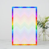 Regenboog Kleuren #2 Groot Chevron ZigZag Patroon Briefpapier (Staand voorkant)