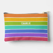 Regenboog Kleuren aangepaste naam Etui (Achterkant)
