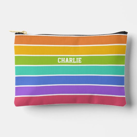 Regenboog Kleuren aangepaste naam Etui (Voorkant)
