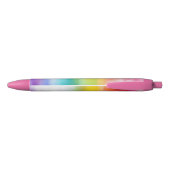 Regenboog Kleuren Aangepaste Naam Script Sjabloon Zwarte Inkt Pen (Achterkant)