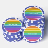 Regenboog Kleuren aangepaste poker chips (Opstapeling)