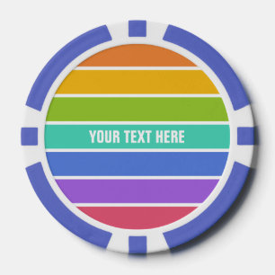 Regenboog Kleuren aangepaste poker chips