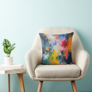 Regenboog kleuren Abstracte kunst Kussen