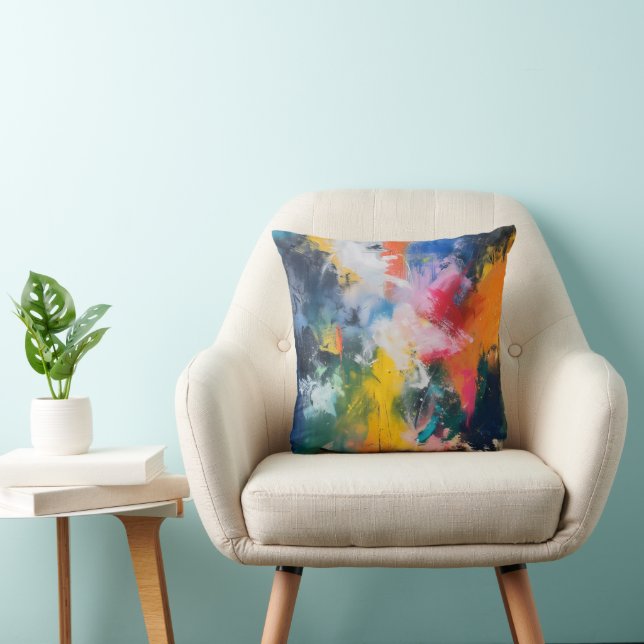 Regenboog kleuren Abstracte kunst Kussen (Stoel)