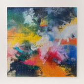 Regenboog kleuren Abstracte kunst Legpuzzel (Horizontaal)