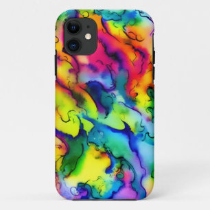 Regenboog kleuren abstracte waterverf schilderen Case-Mate iPhone case