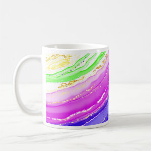 Regenboog kleuren achtergrond koffiemok