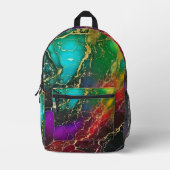 Regenboog Kleuren Alcohol Ink Tas (Voorkant)