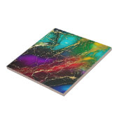 Regenboog Kleuren Alcohol Ink Tas Tegeltje (Zijkant)