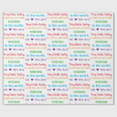 Regenboog Kleuren Baby Gift Wrap, Baby shower Deco Cadeaupapier (Vlak)