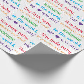 Regenboog Kleuren Baby Gift Wrap, Baby shower Deco Cadeaupapier (Hoek)