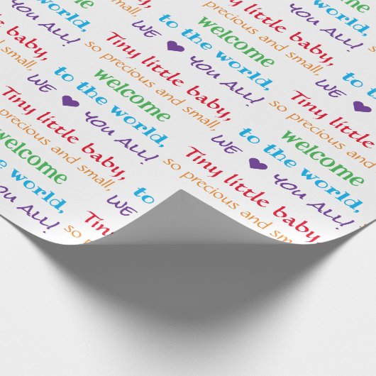 Regenboog Kleuren Baby Gift Wrap, Baby shower Deco Cadeaupapier (Hoek)