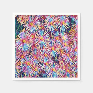 Regenboog Kleuren Bloemen Papieren Servet