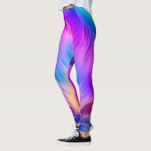 Regenboog kleuren bont ontwerp leggings (Links)