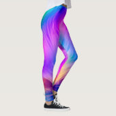 Regenboog kleuren bont ontwerp leggings (Rechts)