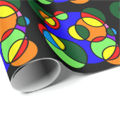 Regenboog kleuren cirkels cadeaupapier (Rol Hoek)