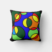 Regenboog kleuren cirkels kussen (Voorkant)
