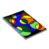 Regenboog kleuren cirkels notitieboek (Rechterzijde)