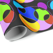 Regenboog kleuren cirkels ontwerp cadeaupapier (Rol Hoek)