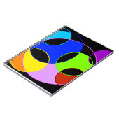 Regenboog kleuren cirkels ontwerp notitieboek (Linkerzijde)