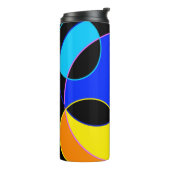 Regenboog kleuren cirkels ontwerp thermosbeker (Gedraaid links)