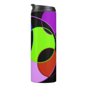 Regenboog kleuren cirkels ontwerp thermosbeker (Geroteerd rechts)