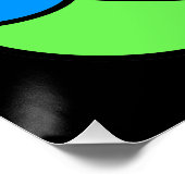 Regenboog kleuren cirkels perfect poster (Hoek)