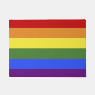 Regenboog kleuren deurmat