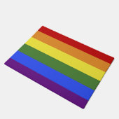 Regenboog kleuren deurmat (Schuin)