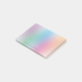 Regenboog kleuren Elegant gepersonaliseerd modern Post-it® Notes (Schuin)