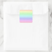 Regenboog Kleuren Horizontaal Ontwerp Vierkante Sticker (Tas)