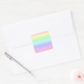 Regenboog Kleuren Horizontaal Ontwerp Vierkante Sticker (Envelop)