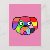 Regenboog kleuren huisdier grappige kleurrijke hon briefkaart (Voorkant)