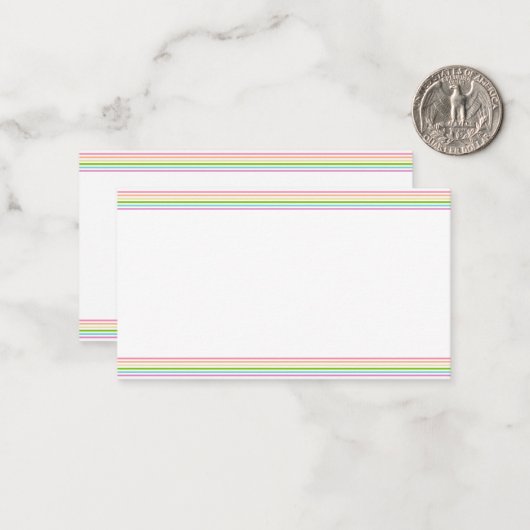 Regenboog Kleuren Lege Sjabloon Elegant Modern (Voorkant / Achterkant in situ)