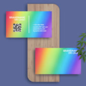 Regenboog kleuren | Modern Classy QR Code LGBT Visitekaartje