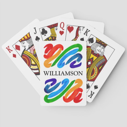 Regenboog Kleuren Naam Pokerkaarten (Achterkant)