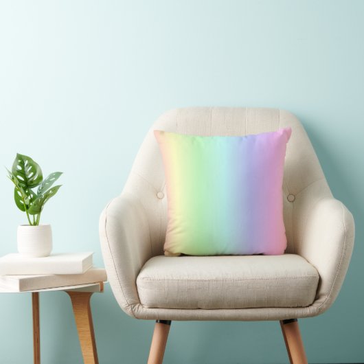 Regenboog Kleuren op Licht Periwinkle Sierkussen (Stoel)