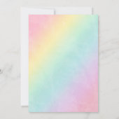 Regenboog Kleuren Pastels Verjaardagsfeestuitnodig Kaart (Achterkant)