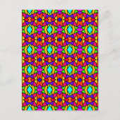 Regenboog Kleuren Patchwork Geometrisch Herhalend Briefkaart (Voorkant)