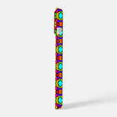 Regenboog Kleuren Patchwork Geometrisch Herhalend iPhone 15 Case (Linkerkant)