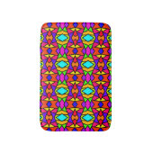 Regenboog Kleuren Patchwork Geometrische Herhaal P Badmat (Voorkant Verticaal)