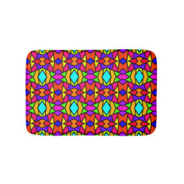 Regenboog Kleuren Patchwork Geometrische Herhaal P Badmat